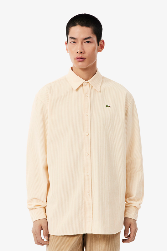 Camisa de Bombazina Lacoste Bege Lacoste