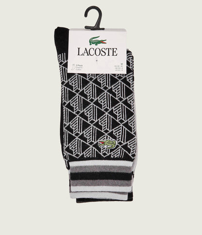 Pack 2 Pares de Meias Lacoste Cinzentas/Pretas (sem foto) Lacoste