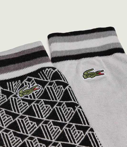 Pack 2 Pares de Meias Lacoste Cinzentas/Pretas (sem foto) Lacoste