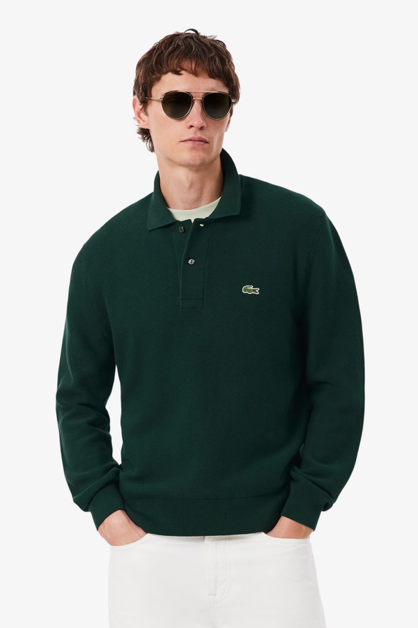 Polo de Manga Comprida Lacoste Verde