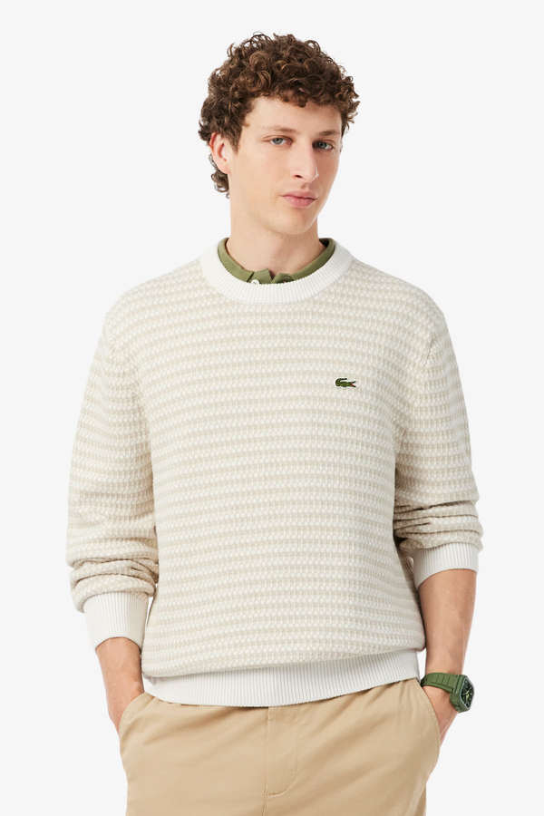 Camisola Lacoste Bege e Branca