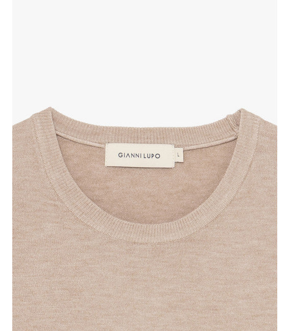 Camisola de Malha Bege Gianni Lupo FW25