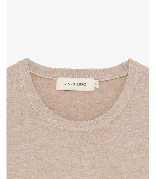 Camisola de Malha Bege Gianni Lupo FW25
