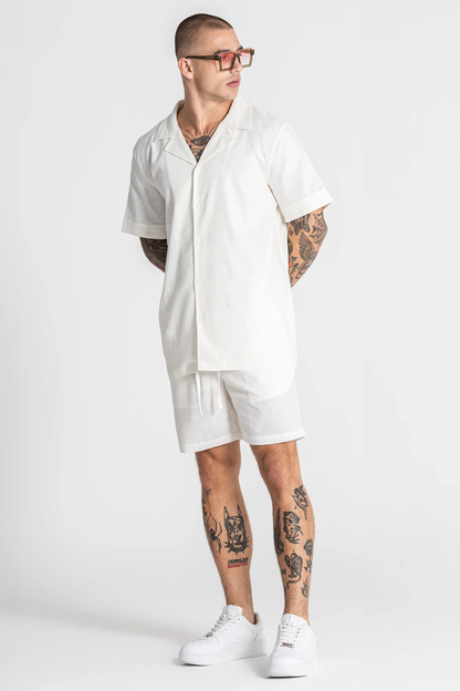 Conjunto de Linho Branco - Camisa e Calção Gianni Kavanagh