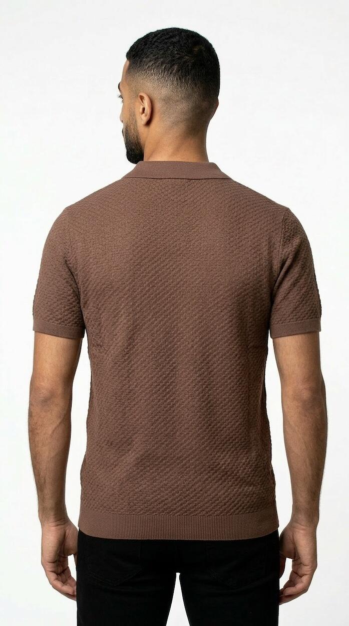 Polo Texturizado Castanho Gianni Lupo
