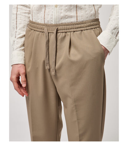 Calça Relaxed Fit Khaki com Cordão Gianni Lupo