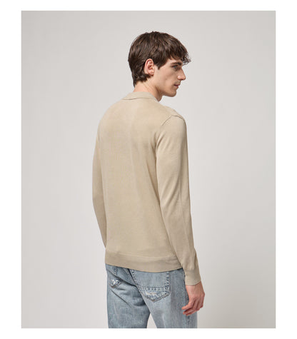 Polo de Manga Comprida Bege Gianni Lupo SS26 Gianni Lupo