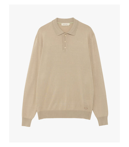 Polo de Manga Comprida Bege Gianni Lupo SS26 Gianni Lupo