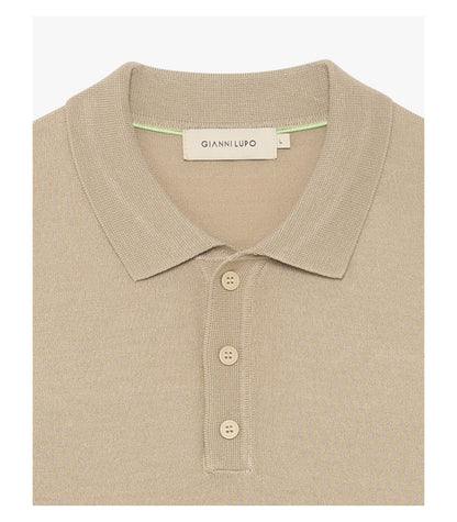 Polo de Manga Comprida Bege Gianni Lupo SS26 Gianni Lupo