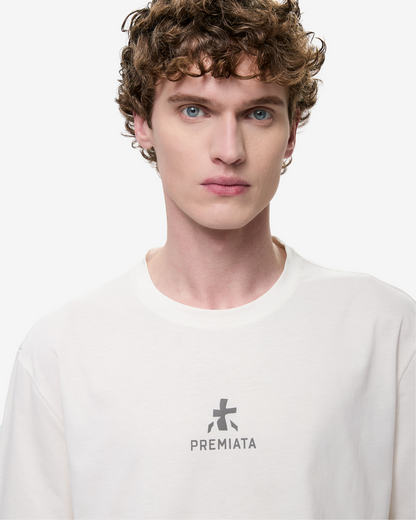 T-shirt Branca com Logo Premiata
