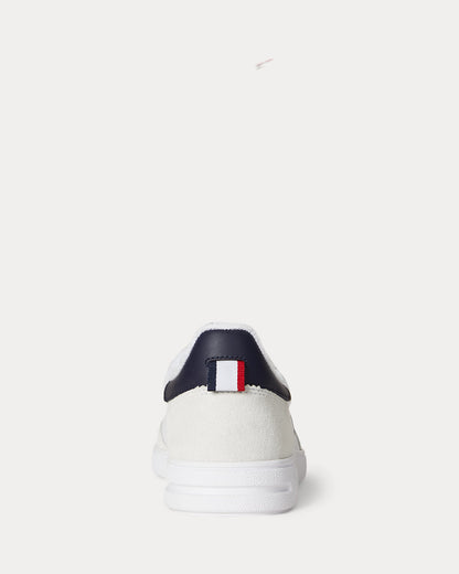 Sapatilhas em Pele e Camurça Brancas Ralph Lauren