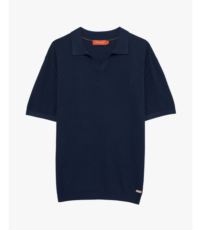 Polo Texturizado Azul