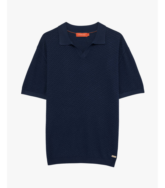 Polo Texturizado Azul