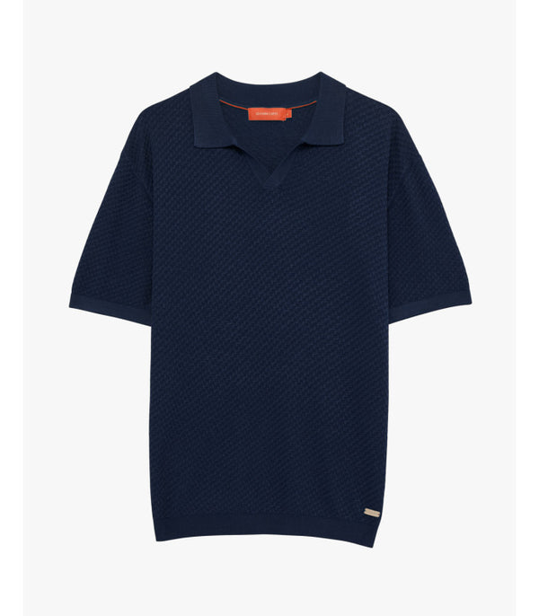 Polo Texturizado Azul