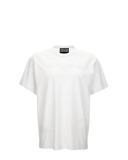 T-shirt Branca com Alto Relevo Versace Jeans Couture