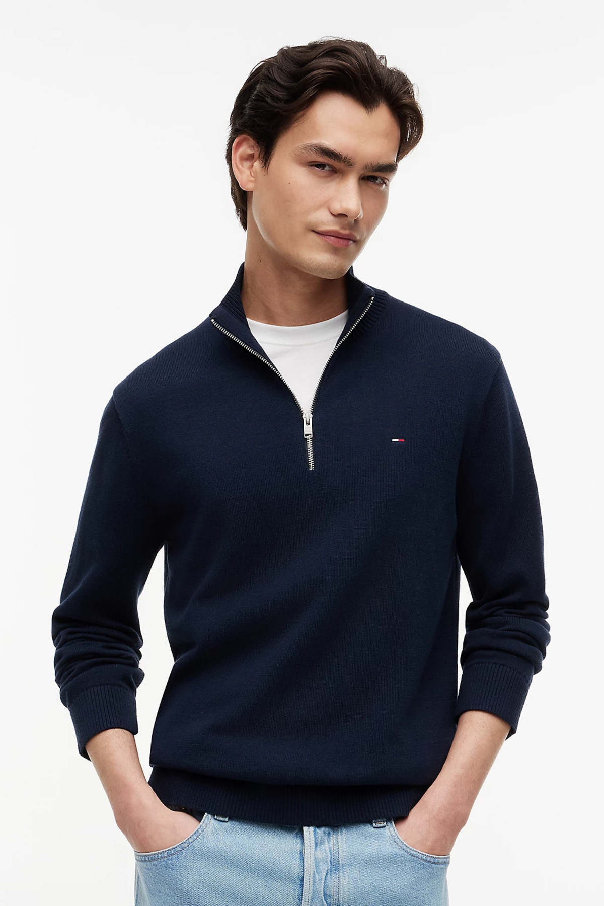 Camisola de Meio-Fecho Tommy Hilfiger Azul Tommy Hilfiger