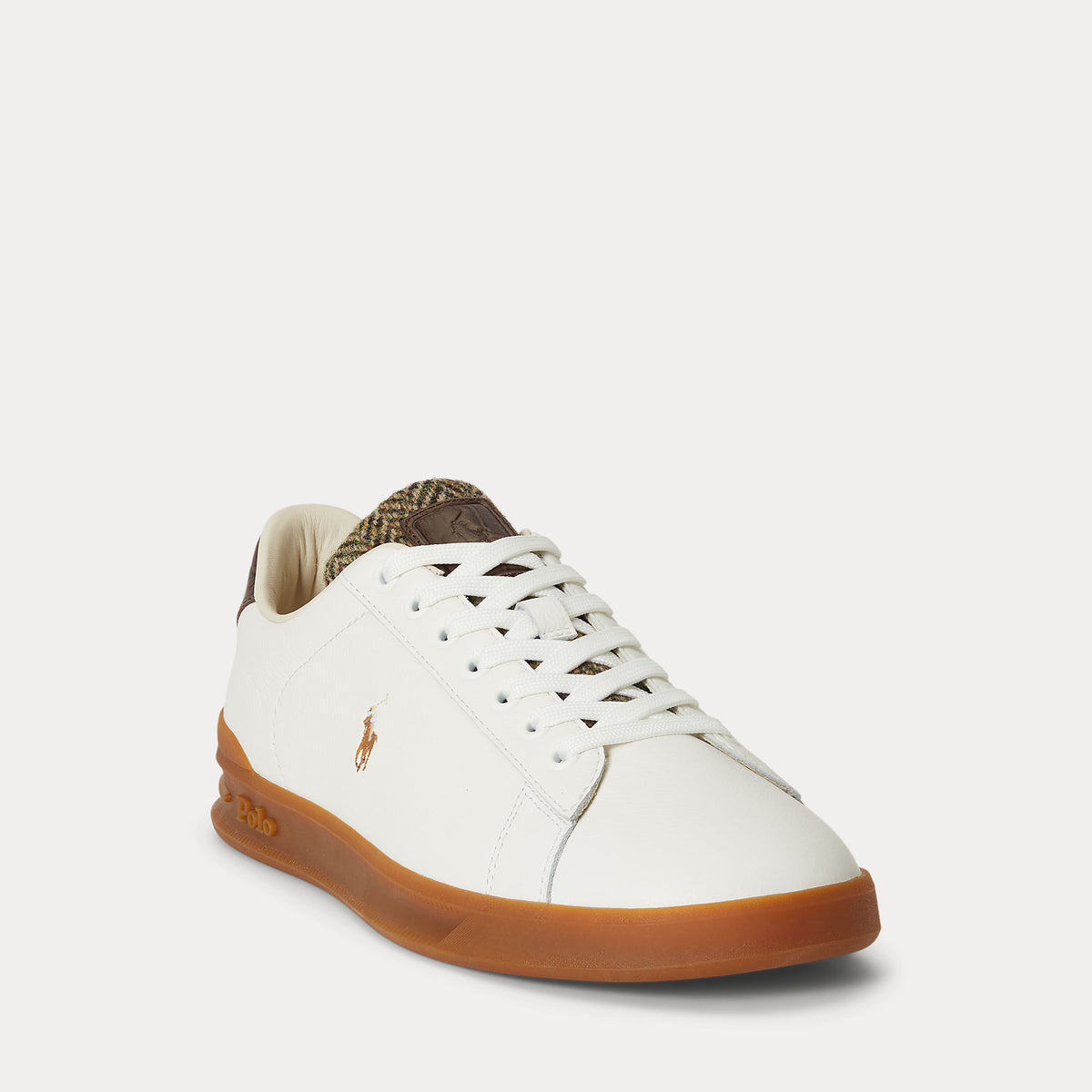 Sapatilhas Ralph Lauren Heritage Court Brancas e Castanhas Ralph Lauren