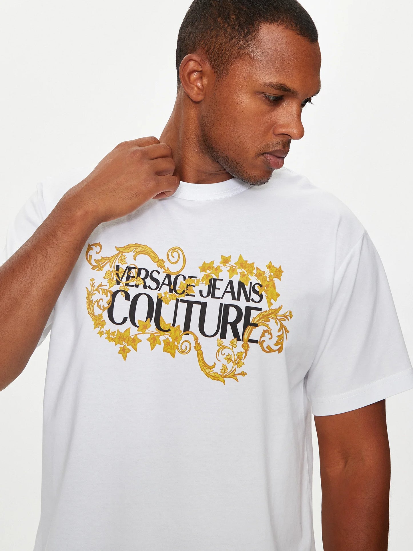 T-shirt Versace Jeans Couture Branca 77GAHE05 FW24