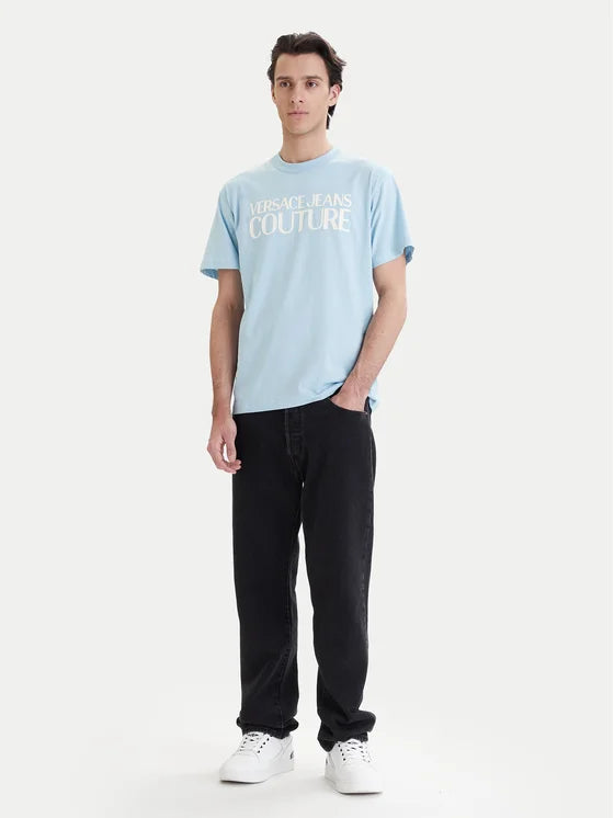 T-shirt Azul Claro Versace Jeans Couture SS26