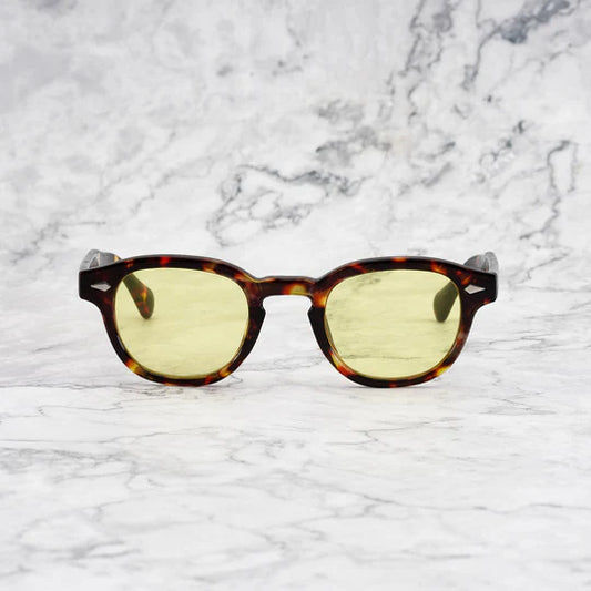 Óculos de Sol Johnny Yellow & Tortoise - Green SS-25