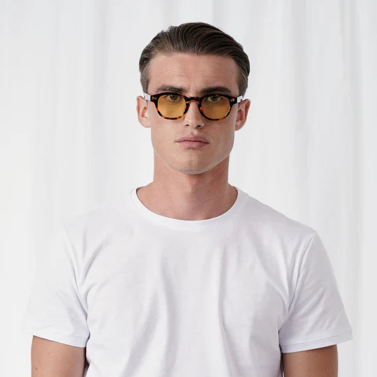 Óculos de Sol Johnny Yellow & Tortoise - Green SS-25