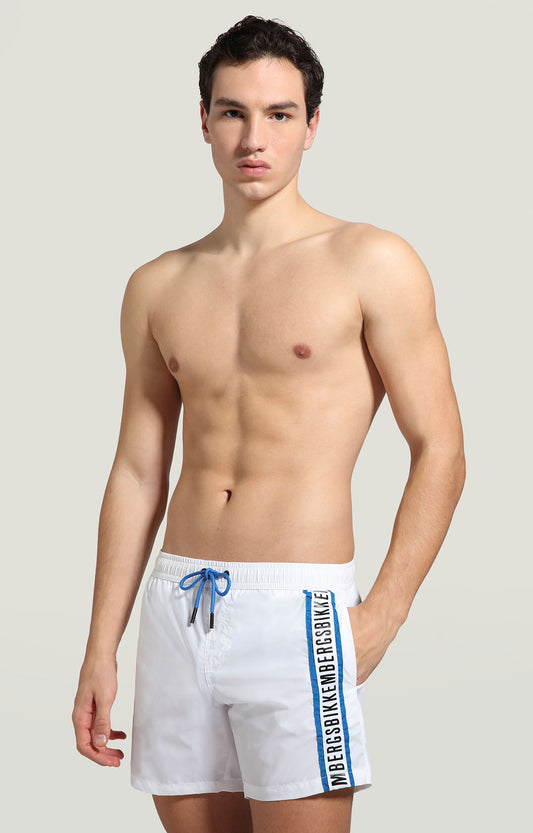 Pantalón corto Bikkembergs BKK blanco y azul 