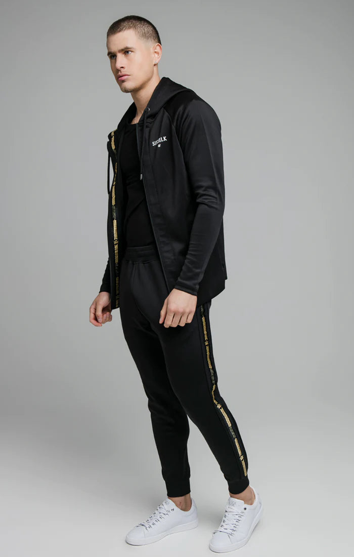 SikSilk Black Inset Crown Tracksuit VC0