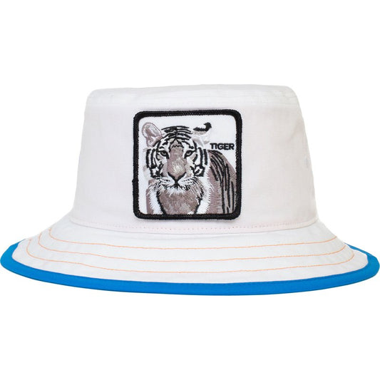 Gorro de pescador Tiger Tigre Libre The Farm blanco y azul de Goorin Bros.