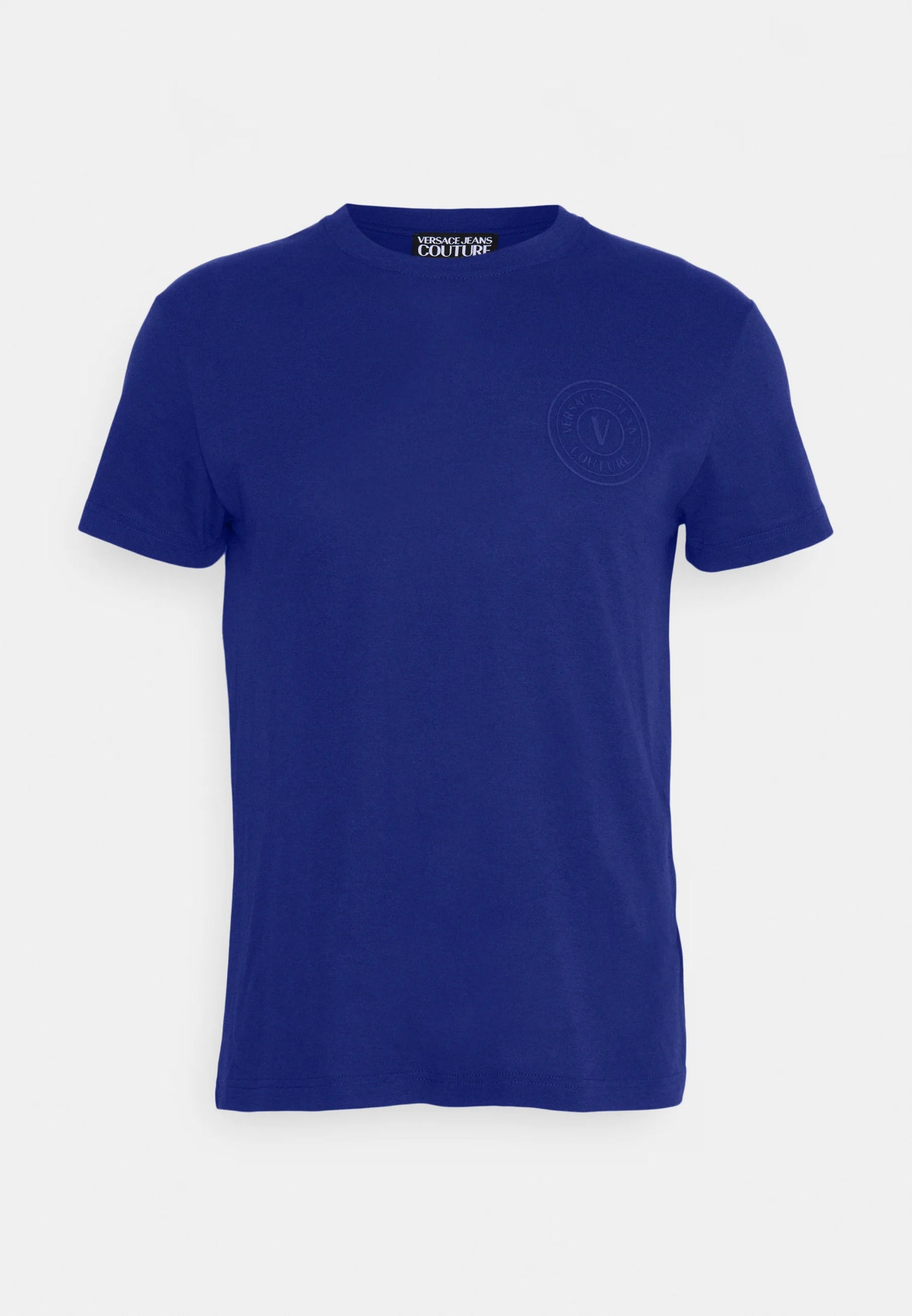 VEMBLEM - Camiseta básica AZUL Versace Jeans Couture 73GAHT06 