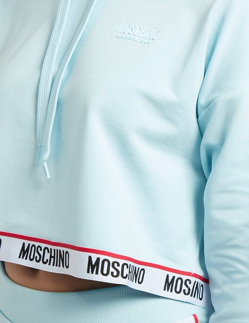 Blue Moschino Cropped Hoodie 1707